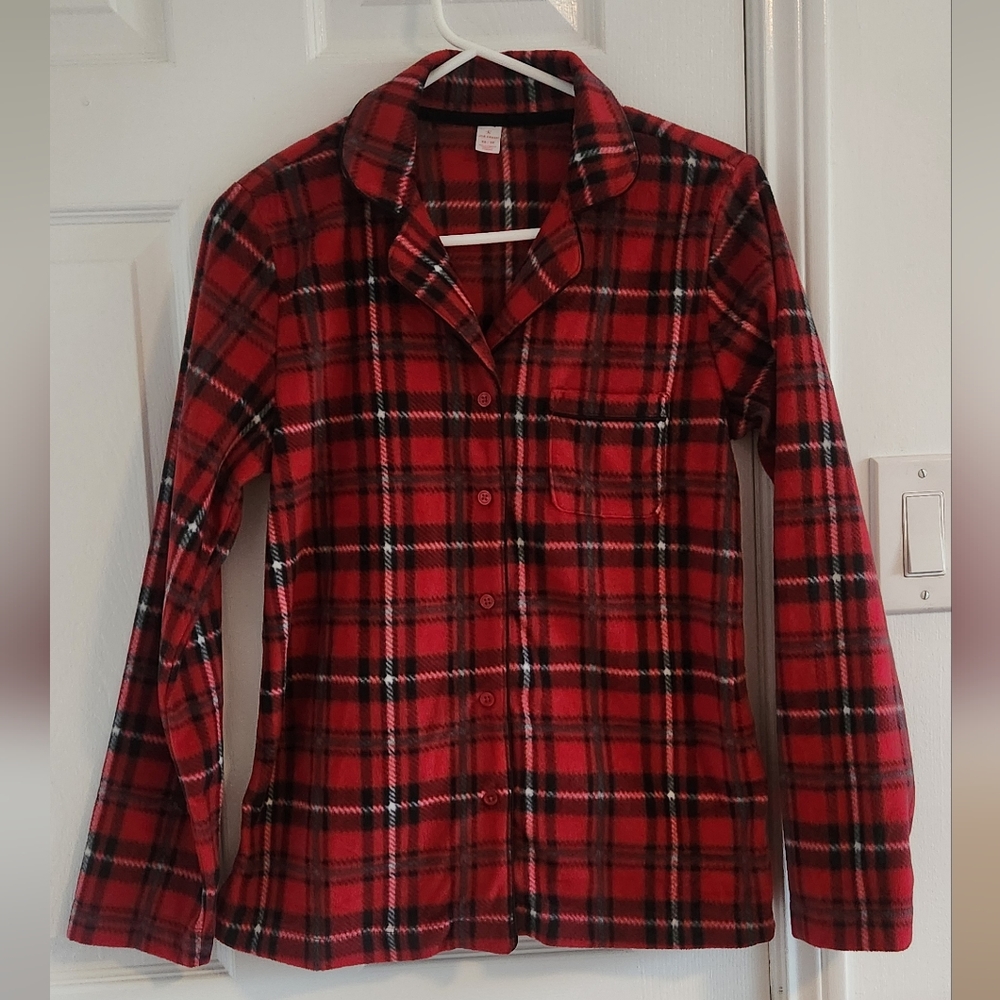 Joe Fresh Red Plaid Pajama Top